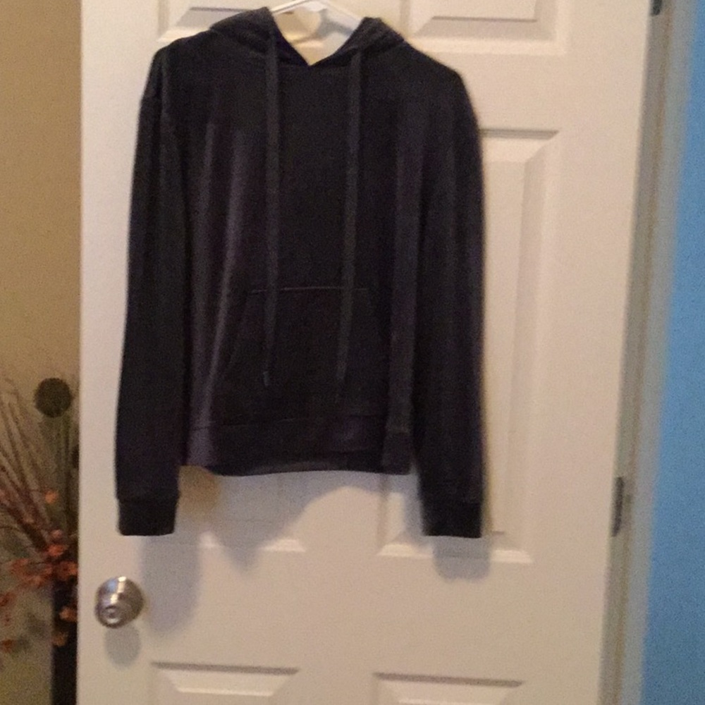 Velour Pullover Hoodie